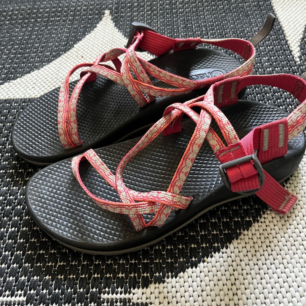 Chaco Women's Pink and Black Sandals